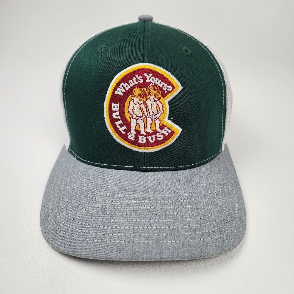 Bull & Bush Brewery Richardson 112 Trucker Hat Green White Snapback Denver
